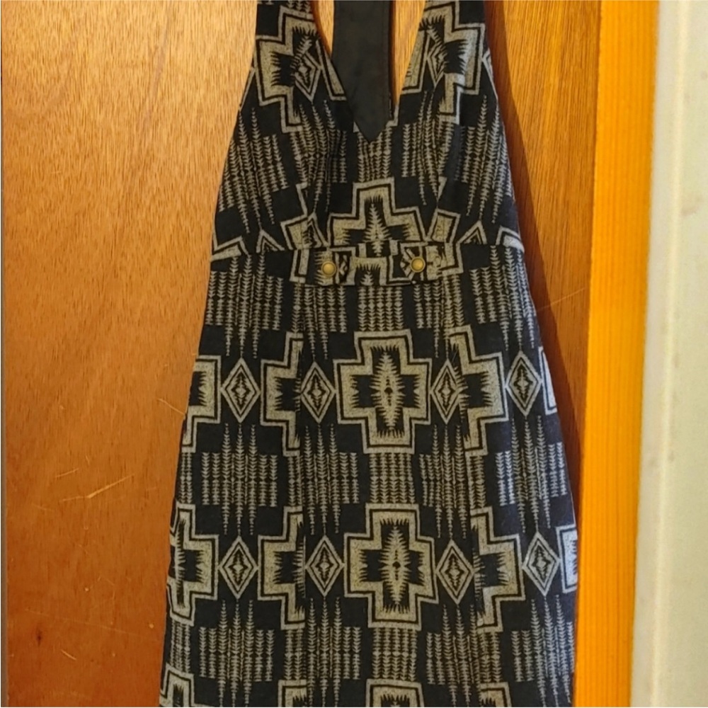 Geometric Patterned Halter Dress